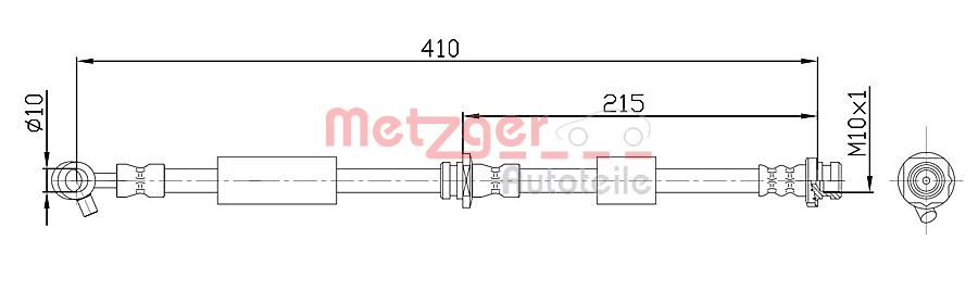 METZGER 4112537 Bremsschlauch